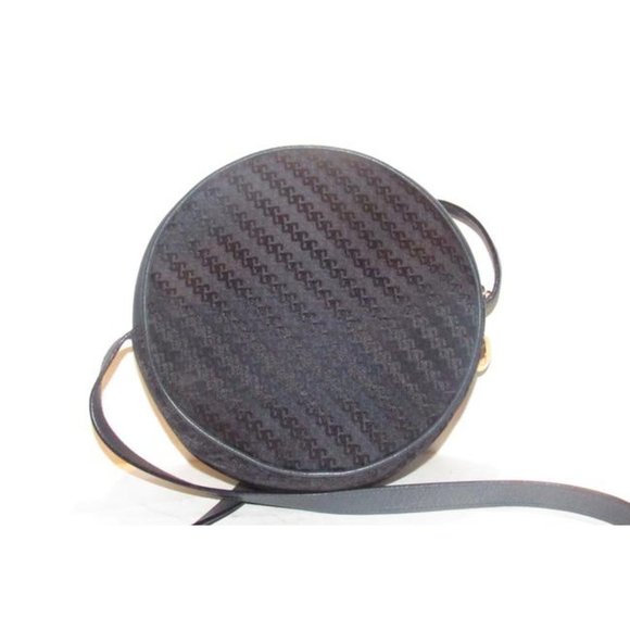 Gucci Vintage Navy Blue Canteen Style Dark Diagonal Square Print Canvas - Picture 2 of 12